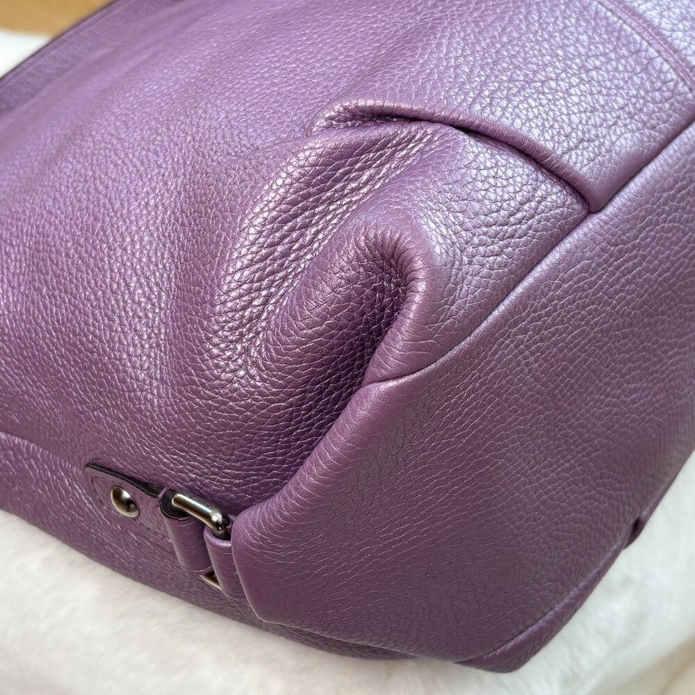 Coach Brooke Convertible Purple Soft Pebbled Leather Hobo/Shoulder Bag - Picture 8 of 16